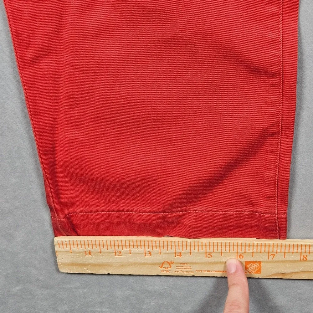 Paul Smith Jeans Pants Mens 34x29 Red Flat Front Chino‎ Trousers Slash Pockets